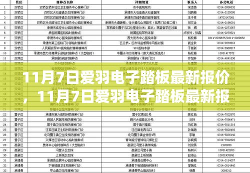 11月7日爱羽电子踏板最新报价，科技与运动的完美融合