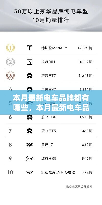 本月新品牌电车探索指南，全面解读最新品牌电车，助您选购心仪车型