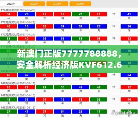 新澳门正版7777788888，安全解析经济版KVF612.64方案