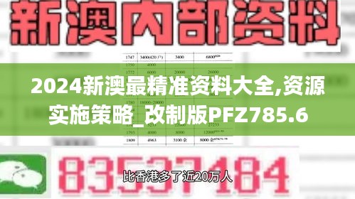 2024新澳最精准资料大全,资源实施策略_改制版PFZ785.6