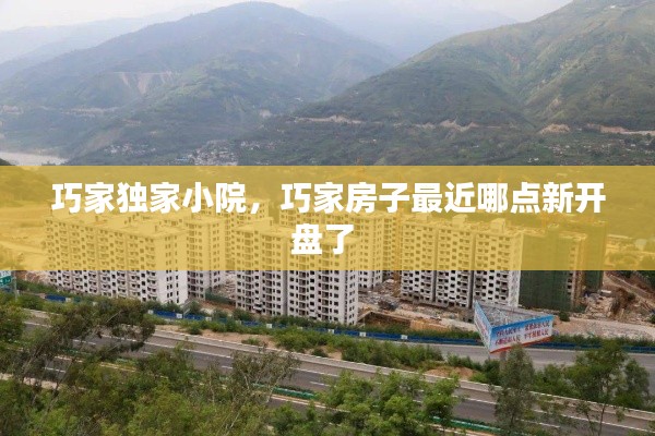 巧家独家小院，巧家房子最近哪点新开盘了 
