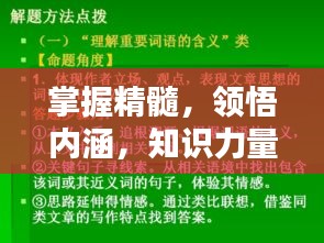 掌握精髓，领悟内涵，知识力量驱动行动指南