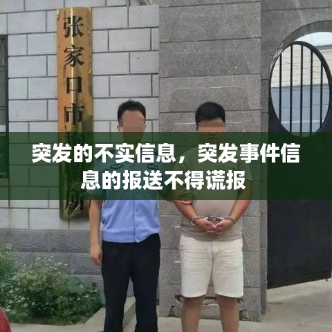 突发的不实信息，突发事件信息的报送不得谎报 
